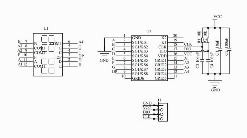 Open Source Code for TM1637 4-Digit LED Display Module Experiment