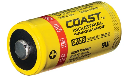 Coast industrial CR123 battery