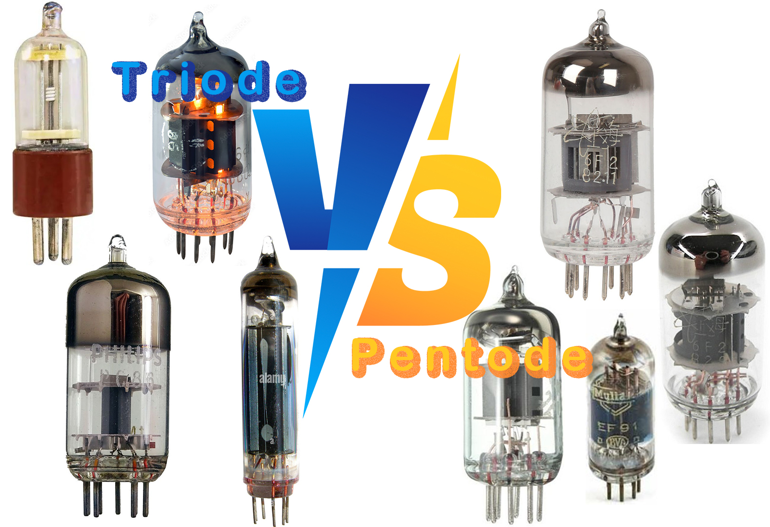 a pentode and a triode