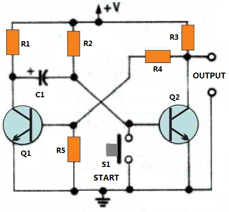 a monostable multivibrator circuit