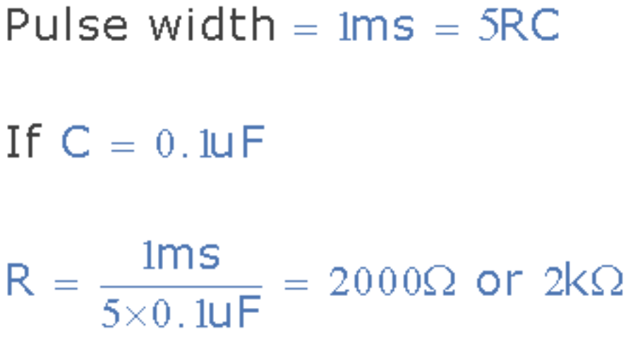  the formula for calculating the RC value of the differentiator
