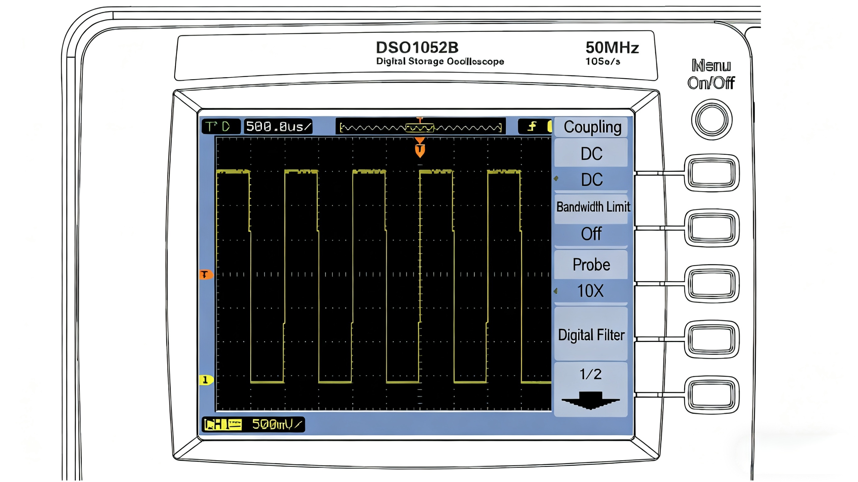 Using the Oscilloscope Softkey Menu