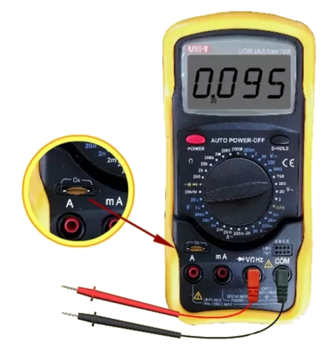 Step 3: Connect the probes and read the value1