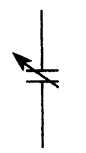 Voltage-dependent capacitor symbol