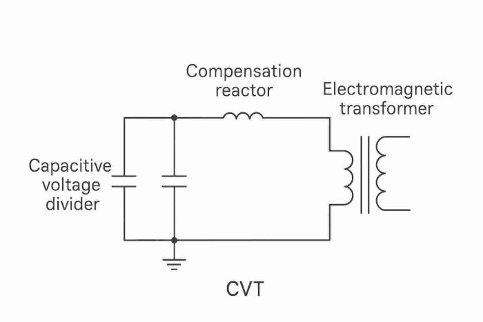 Circuit Schematic Diagram of Capacitive Voltage Transformer
