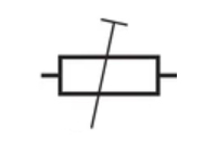 Pre-set potentiometer symbol