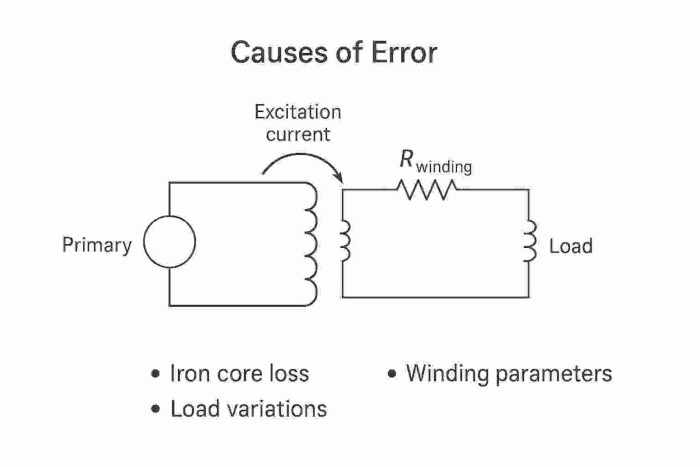 Schematic Diagram of Causes of Transformer Errors